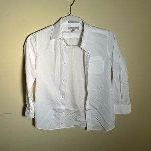 Boys Size 7 White Button-Down Collared Shirt